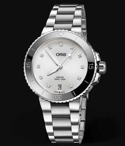 Oris Aquis Date Diamonds 36.5mm Replica Watch 01 733 7731 4191-07 8 18 05P